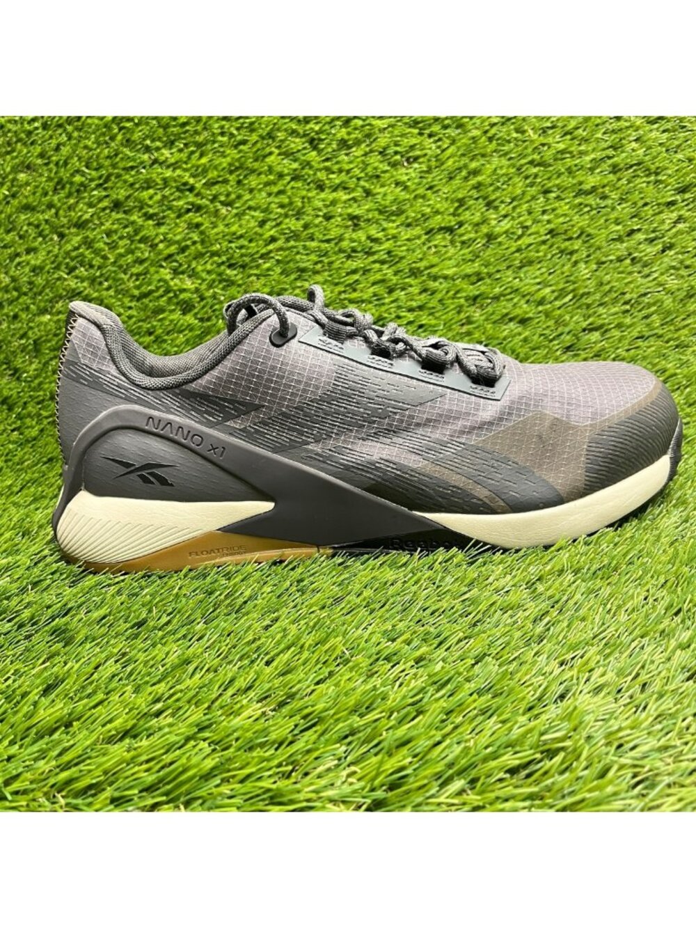 Reebok Nano X1 Adventure Mens Size 10.5 Gray Composite Safety Toe Work Shoes